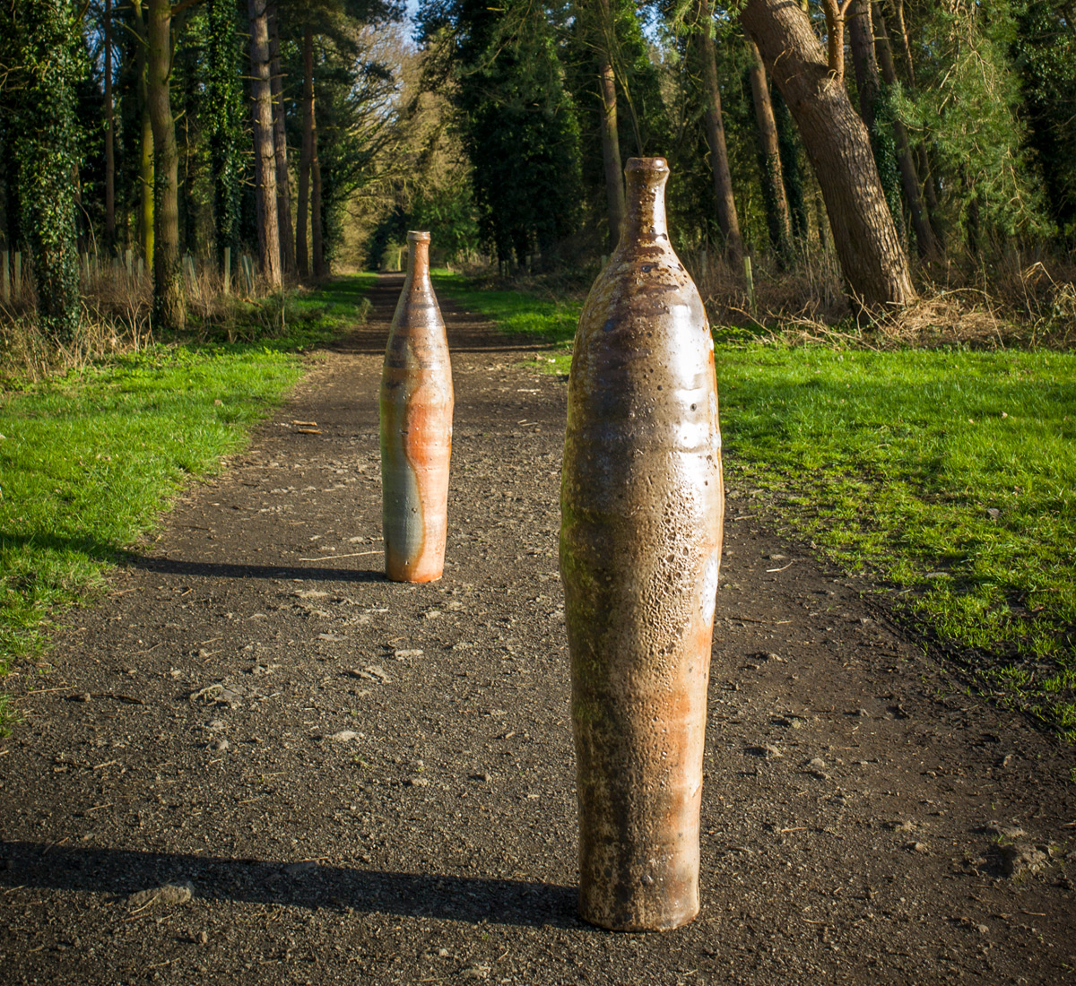 Nic Collins Tall Bottles Wood Fired Two Featured Ceramics | Tall Wood-Fired Bottles by Nic Collins