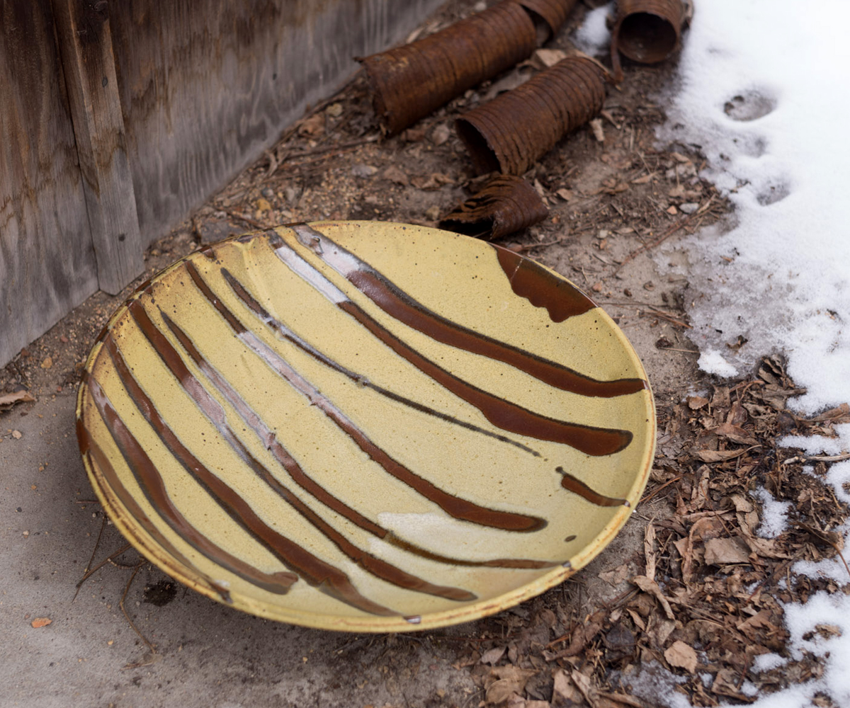 Warren MacKenzie American Ceramics Large Platter Stripes Profile | Warren MacKenzie: A Self-Confessed Man of Mud